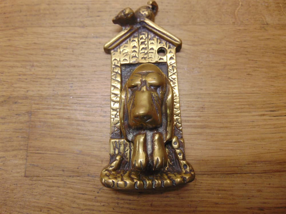 Dog In Kennel Door Knocker D3780221 Antique Door knockers