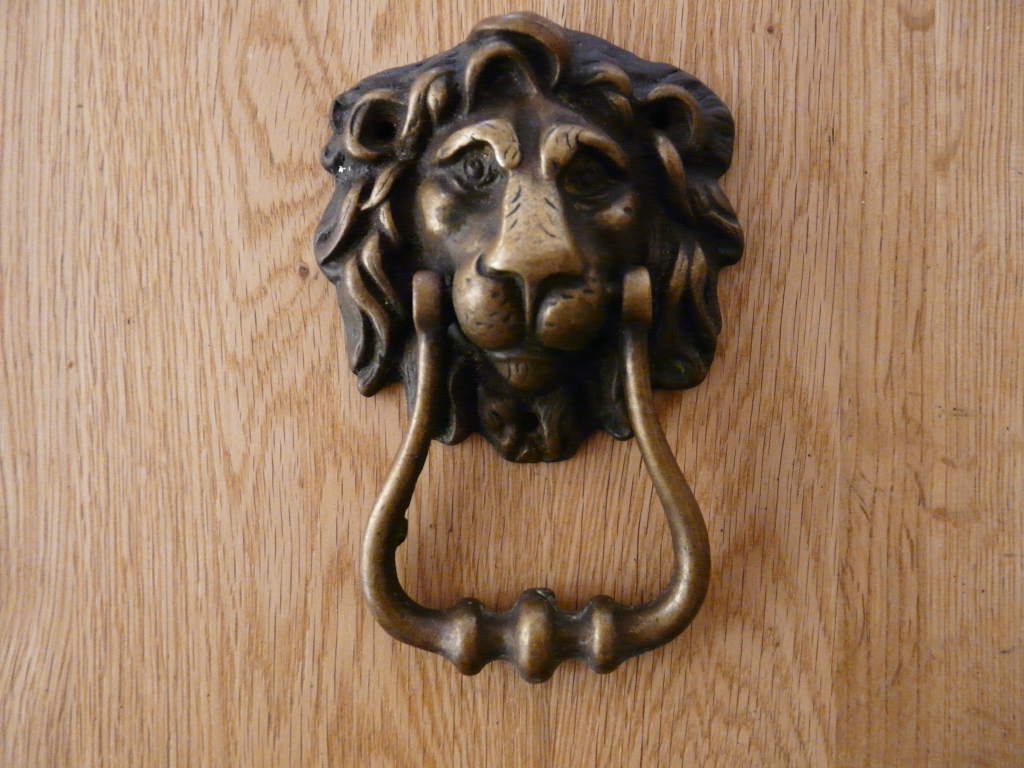 Brass Lion's Head Door Knocker-D463-0915 - Antique Door knockers