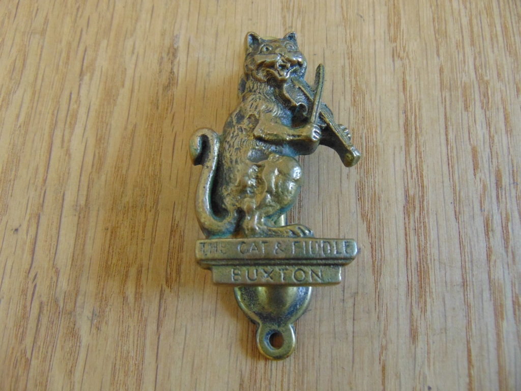 Brass Cat & Fiddle Door KnockerD2270317 Antique Door knockers