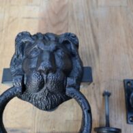 Cast Iron Georgian Lion Door Knocker Furniture Set D267L-0220 Antique Door Knocker Company